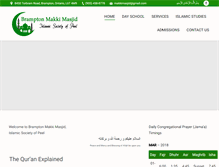 Tablet Screenshot of bramptonmakkimasjid.com